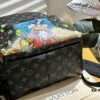 Authentic LV Men's Discovery Donald Duck Graffiti Backpack in Genuine Cowhide
