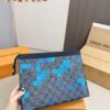 LV Men's Clutch Bag, Full Set Packaging, Dimensions 28 x 22