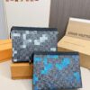 LV Men's Clutch Bag, Full Set Packaging, 28x22cm - Ideal as Toiletry Case, Stylish and Versatile for Daily Commute or Any Occasion