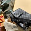 LV Louis Vuitton Men's Crossbody Bag, Tri-fold Design, Premium Imported Fabric, Official Website Aircraft Case Included