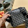 LV Louis Vuitton Men's Crossbody Bag, Tri-fold Design, Premium Imported Fabric, Official Website Aircraft Case Included