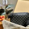 LV Louis Vuitton Men's Crossbody Bag, Tri-fold Design, Premium Imported Fabric, Official Website Aircraft Case Included