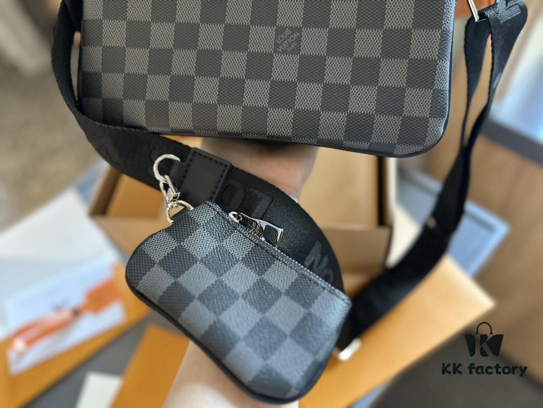 LV Louis Vuitton Men's Crossbody Bag Three-in-One Foldable Gift Box + Official Airplane Box