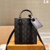 LV Men's Sac Plat VOYAGER Tote Bag with Foldable Box and Airplane Packaging