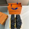 LV Belt Men's Leather Belt D-29 Full Packaging with Tote Bag