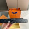 LV Belt Men's Leather Belt D-29 Full Packaging with Tote Bag