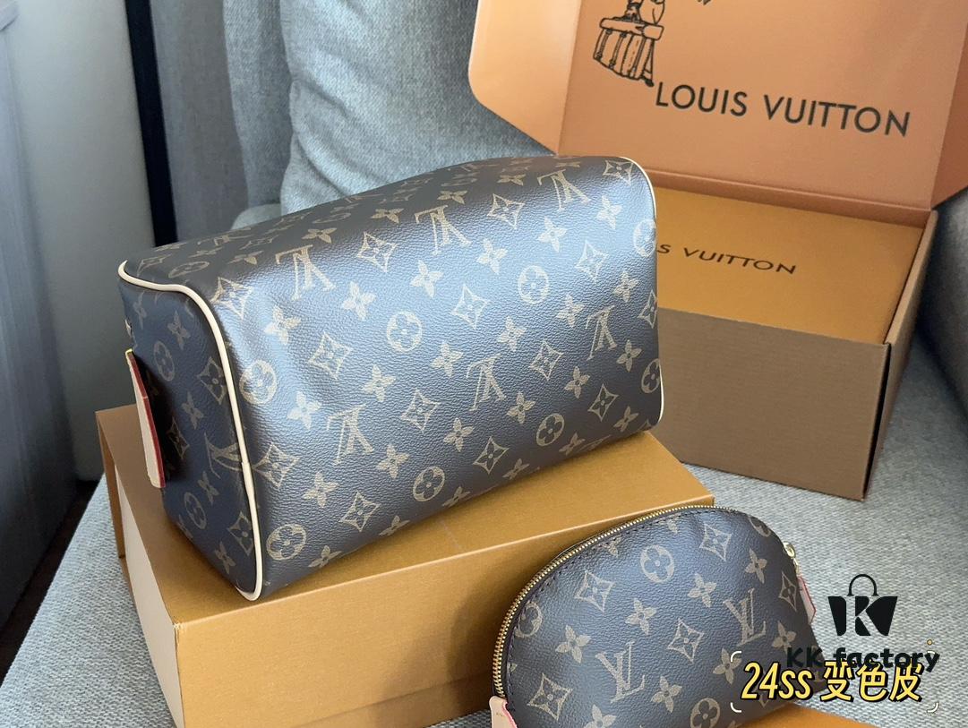 L Brand Makeup Bag, 26*16cm, Double Zipper Toiletry Pouch, Ideal for Travel, Unisex Design