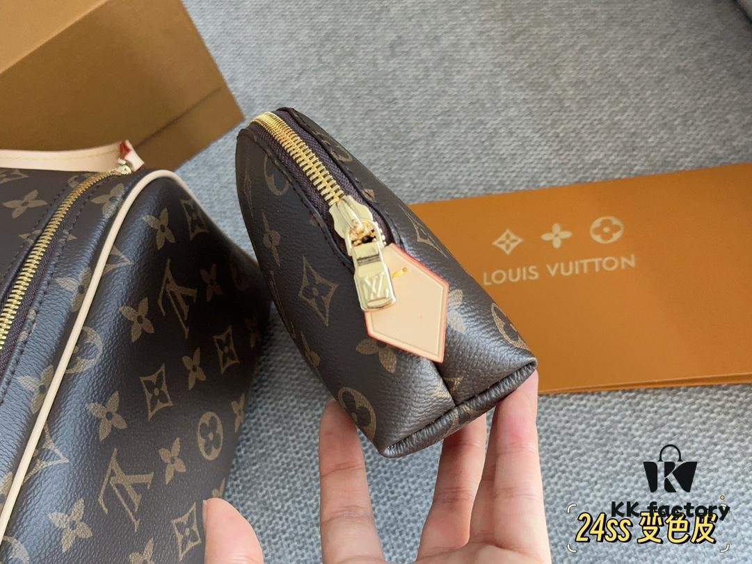 L Brand Makeup Bag, 26*16cm, Double Zipper Toiletry Pouch, Ideal for Travel, Unisex Design