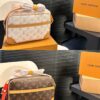 Vintage LV Men's Camera Bag with Foldable Box, Cool New Style Crossbody Bag for Men