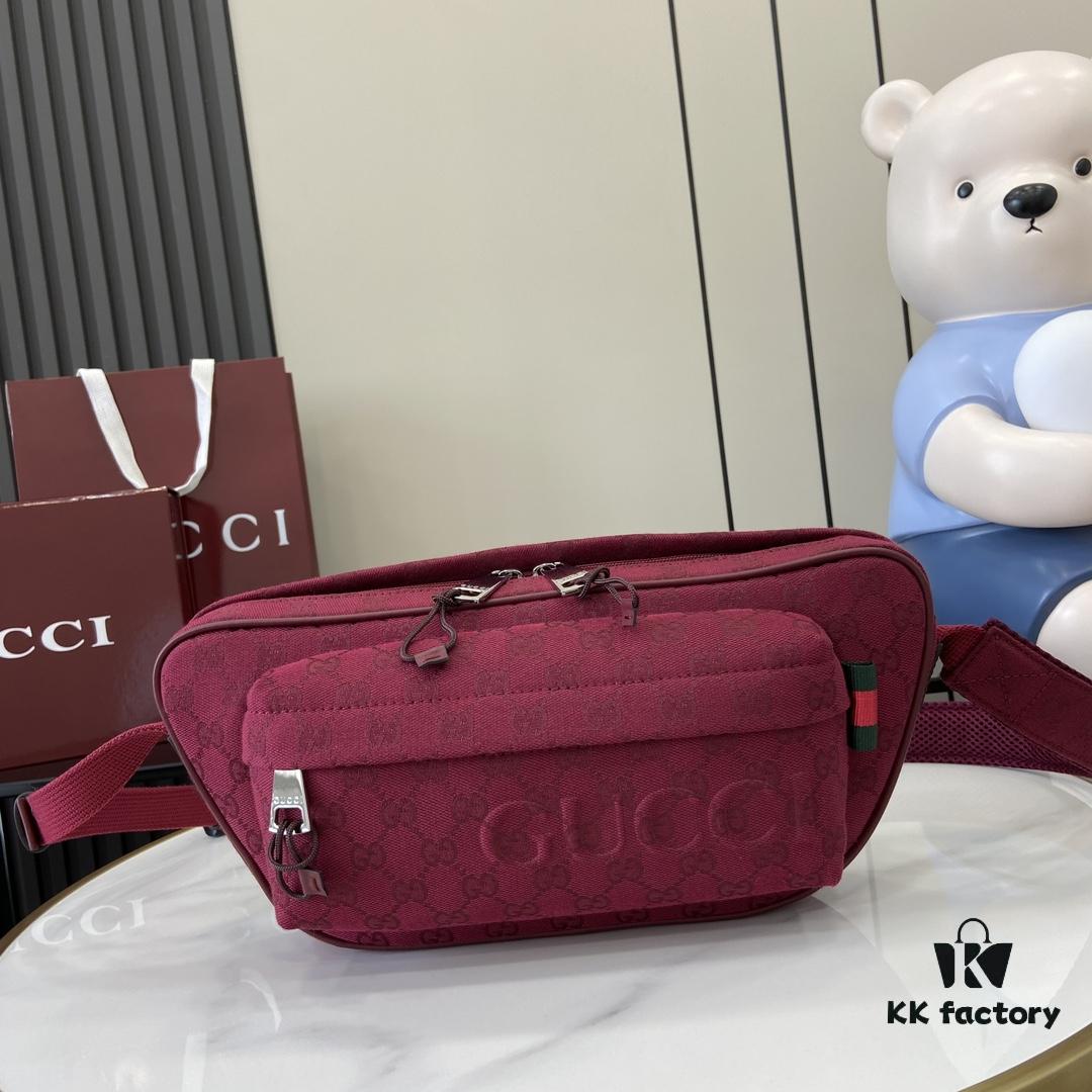 Small GG Crossbody Bag in Rosso Ancora Red GG Canvas - New Arrival