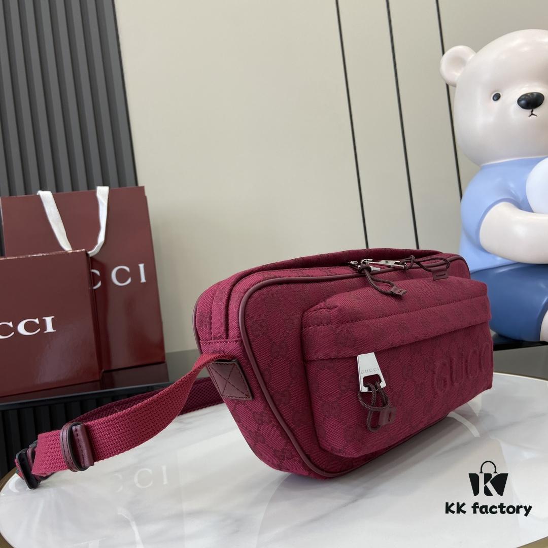 Small GG Crossbody Bag in Rosso Ancora Red GG Canvas - New Arrival