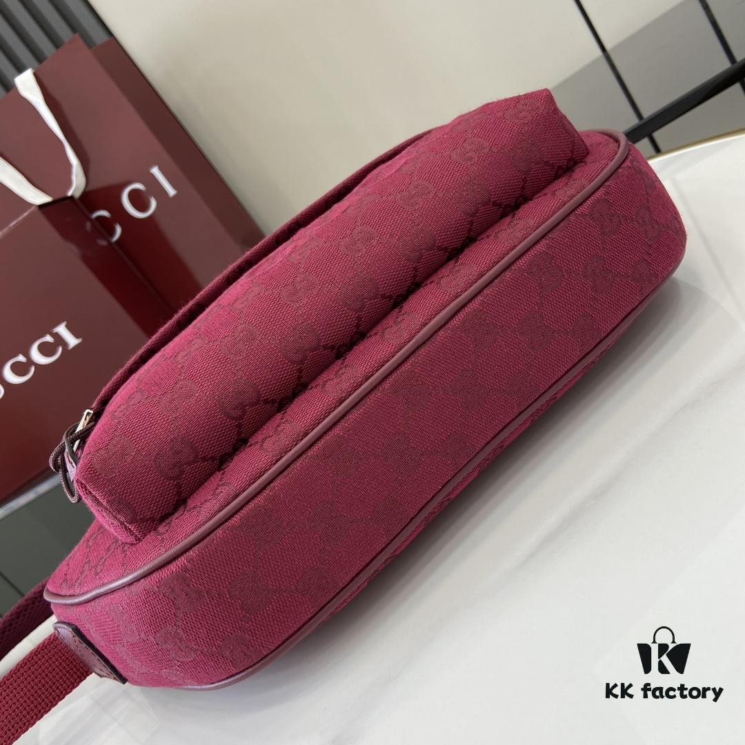 Small GG Crossbody Bag in Rosso Ancora Red GG Canvas - New Arrival