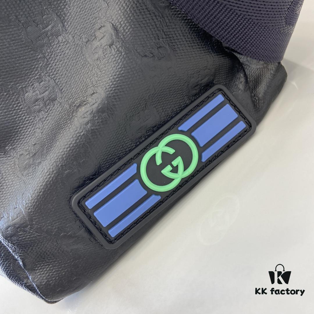 Gucci Crystal GG Tote Bag in Matte Black Canvas with Full Original Green Box Packaging