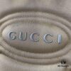 Gucci Logo Large Backpack in Beige and Ebony GG Canvas with Original Green Gift Bag