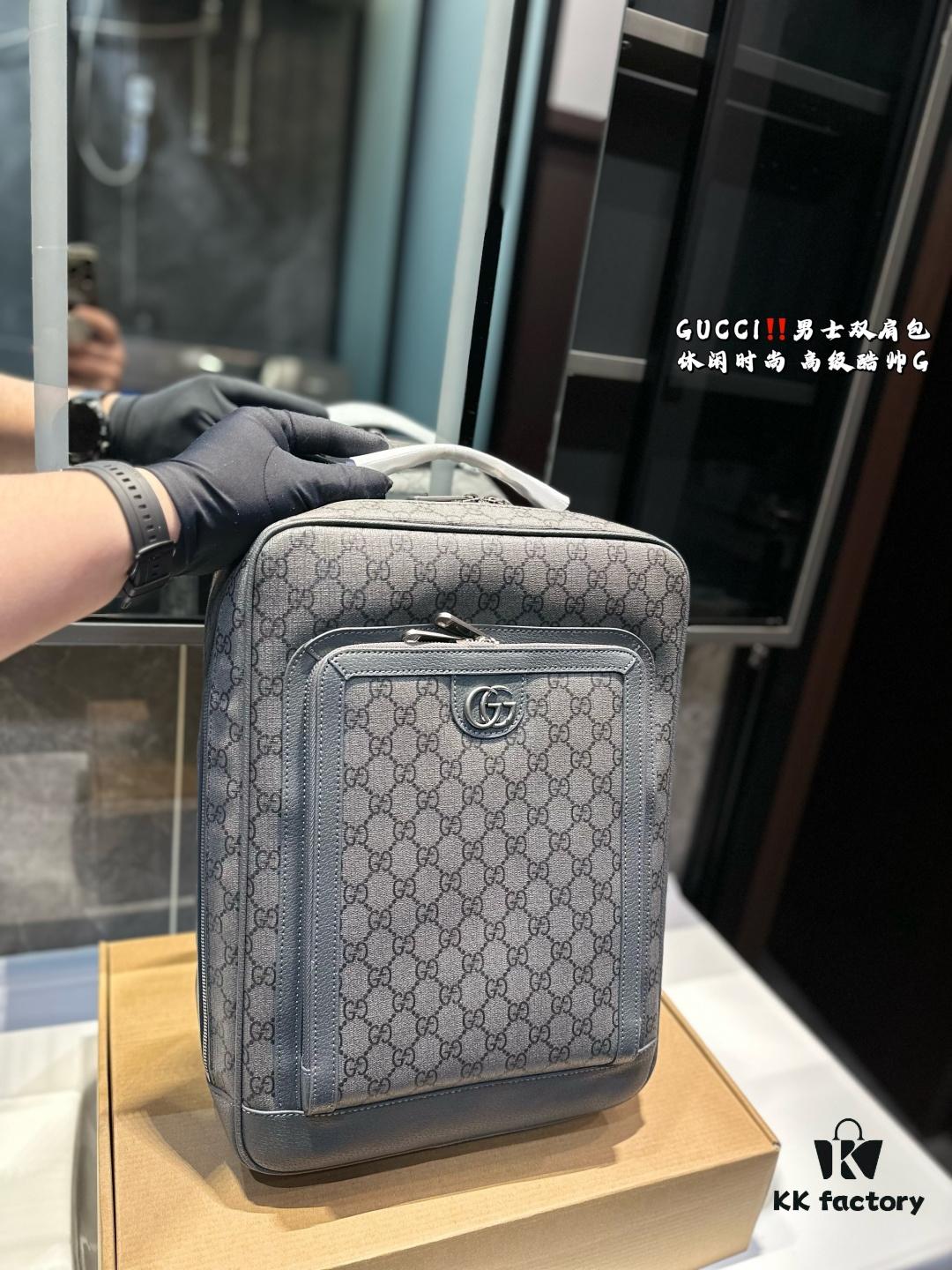 Gucci Men's Backpack, Casual and Stylish, Premium Look with Classic Color Scheme