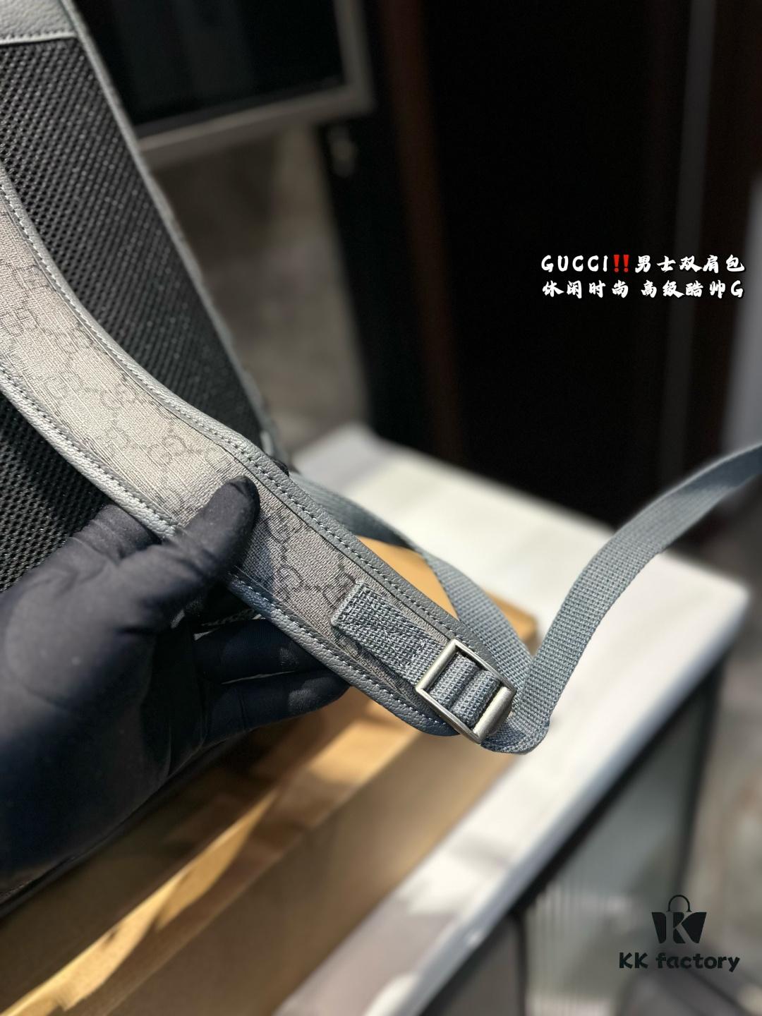 Gucci Men's Backpack, Casual and Stylish, Premium Look with Classic Color Scheme