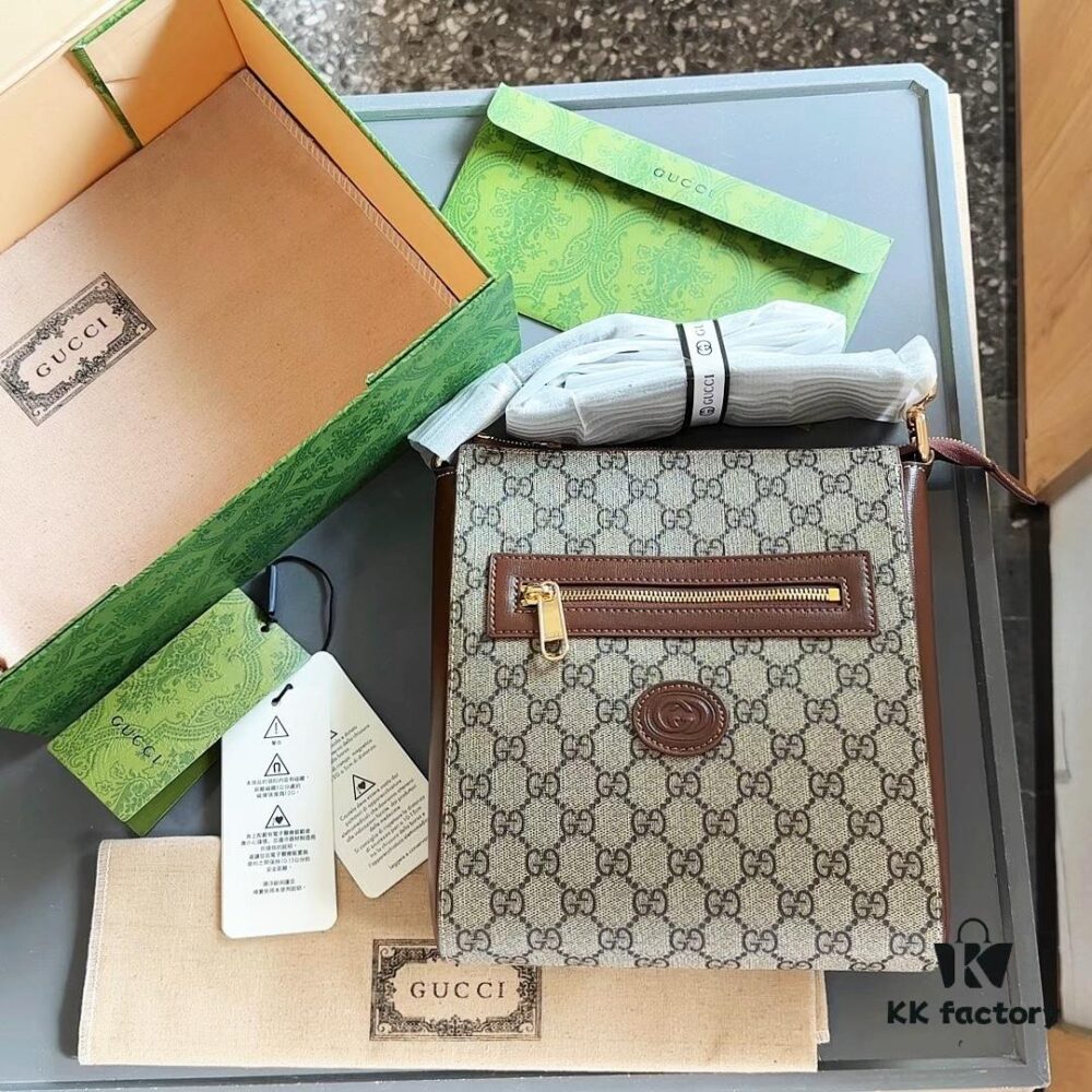 G Brand New Men's Leather Vintage Messenger Bag