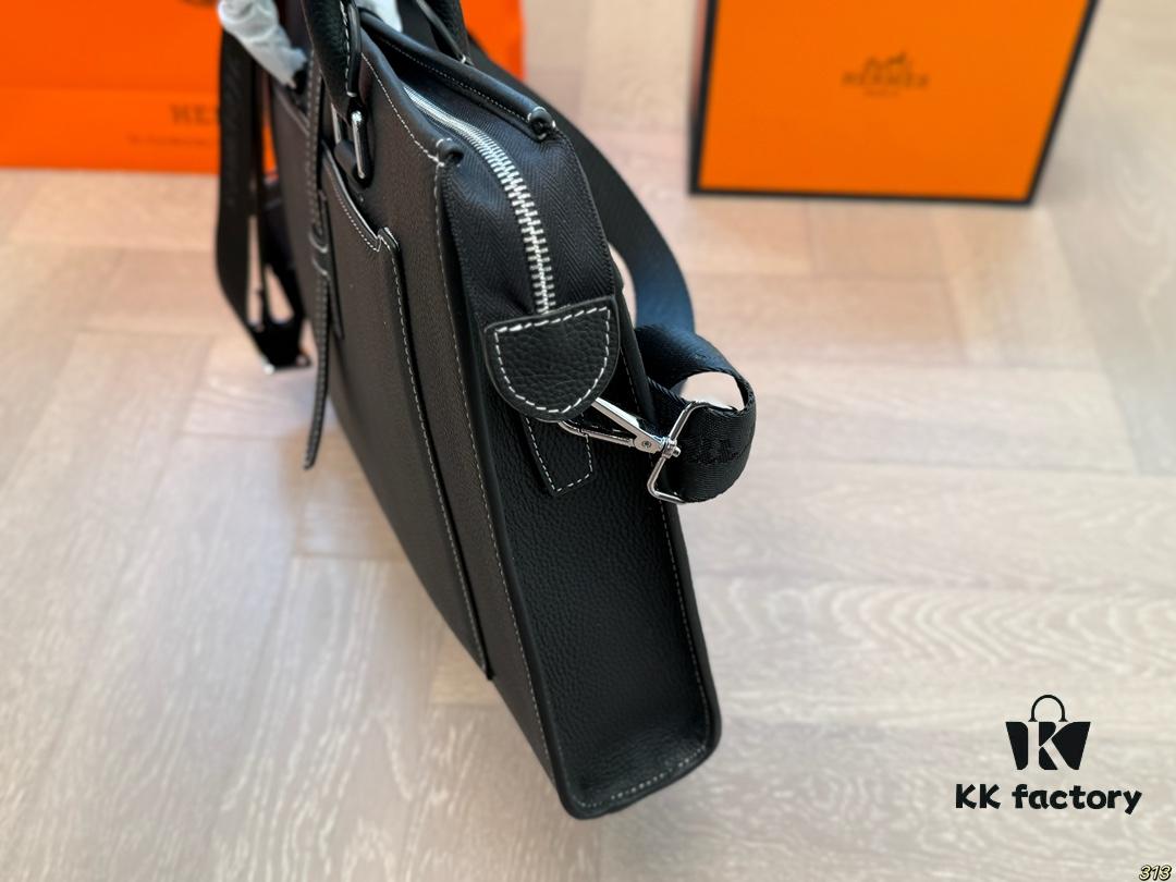 Hermès Hermès Briefcase, Crossbody or Handheld, Spacious for Documents and Laptop, Durable Material, Ideal Choice for Business Men, Size 38 x 28