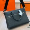 Hermès Men's Briefcase - Versatile Crossbody or Handheld Design with Spacious Interior