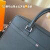 Hermes Men's Leather Briefcase, Can Be Worn Crossbody or Carried by Hand, Spacious for Documents and Laptops, Classic Black, Ideal for Business Men, Size 39 x 28