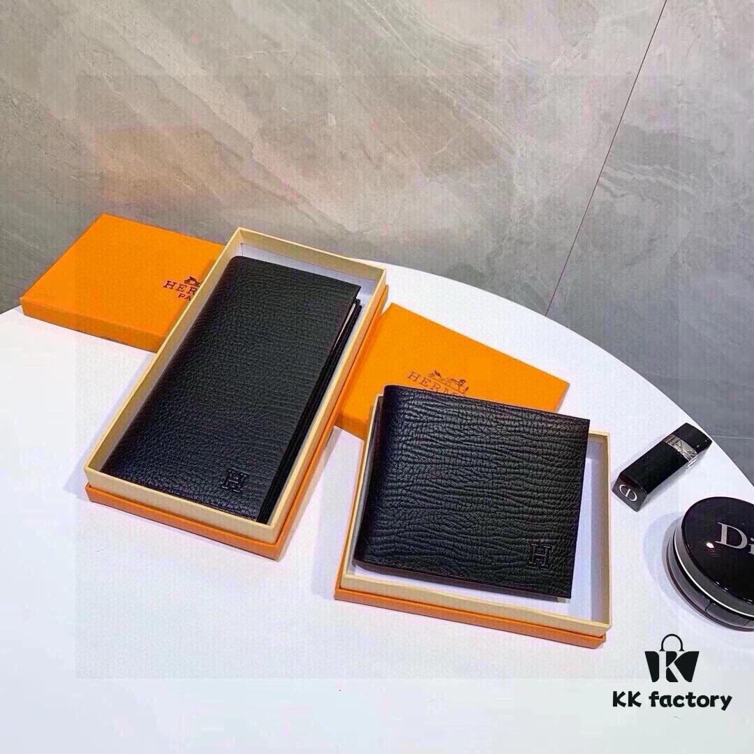 8809 Hermes Men's Wallet and Suit Clip, Counter Hot-Selling Item, Premium Cowhide Inside and Out, Original Quality, Perfect Cabinet, Superb Quality, Long and Short