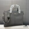 Hermès Men's Embossed Calfskin Briefcase - Casual Laptop Handbag with Exquisite Inlay Craftsmanship, Classic and Versatile Design