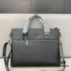 Hermès Men's Embossed Calfskin Briefcase - Casual Laptop Handbag with Exquisite Inlay Craftsmanship, Classic and Versatile Design