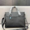 Hermès Men's Embossed Calfskin Briefcase, Casual Handheld Laptop Bag