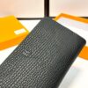 Hermès New Arrival Men's Small Clutch Wallet, Top-Grade Calfskin Leather, Black, 20x10