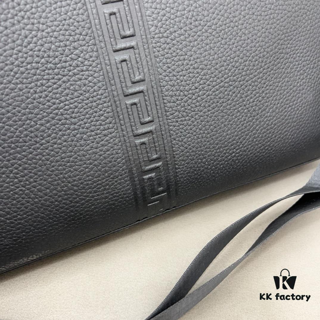 Hermès Men's Embossed Calfskin Briefcase - Casual Laptop Handbag with Exquisite Inlay Craftsmanship, Classic and Versatile Design