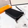 Hermès New Men's Small Leather Clutch Wallet - Black, 20x10