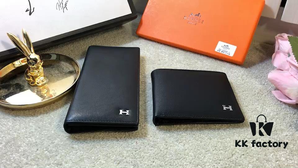 6668 Hermès Men's Wallet and Suit Clip, Counter Hot-Selling Item, Premium Cowhide Inside and Out, Original Quality, Perfect Craftsmanship, Excellent Long and Short Design
