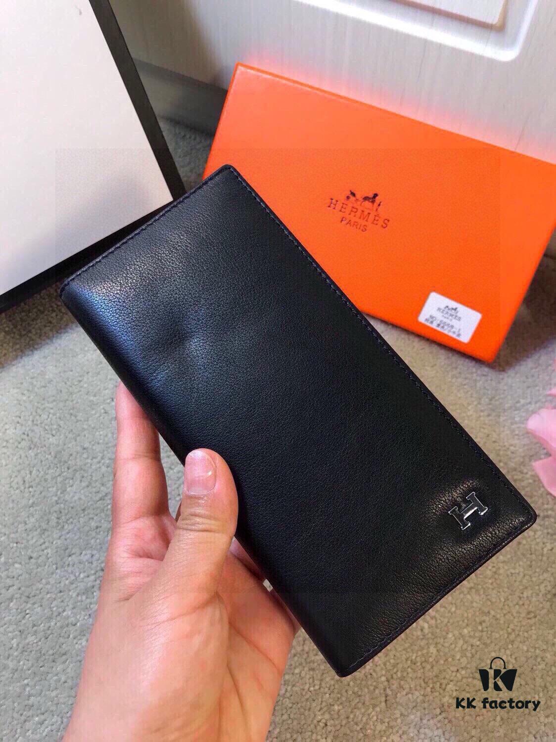 6668 Hermès Men's Wallet and Suit Clip, Counter Bestseller, Top-Quality Cowhide Inside and Out, Original Quality, Excellent Craftsmanship, Long and Short Styles