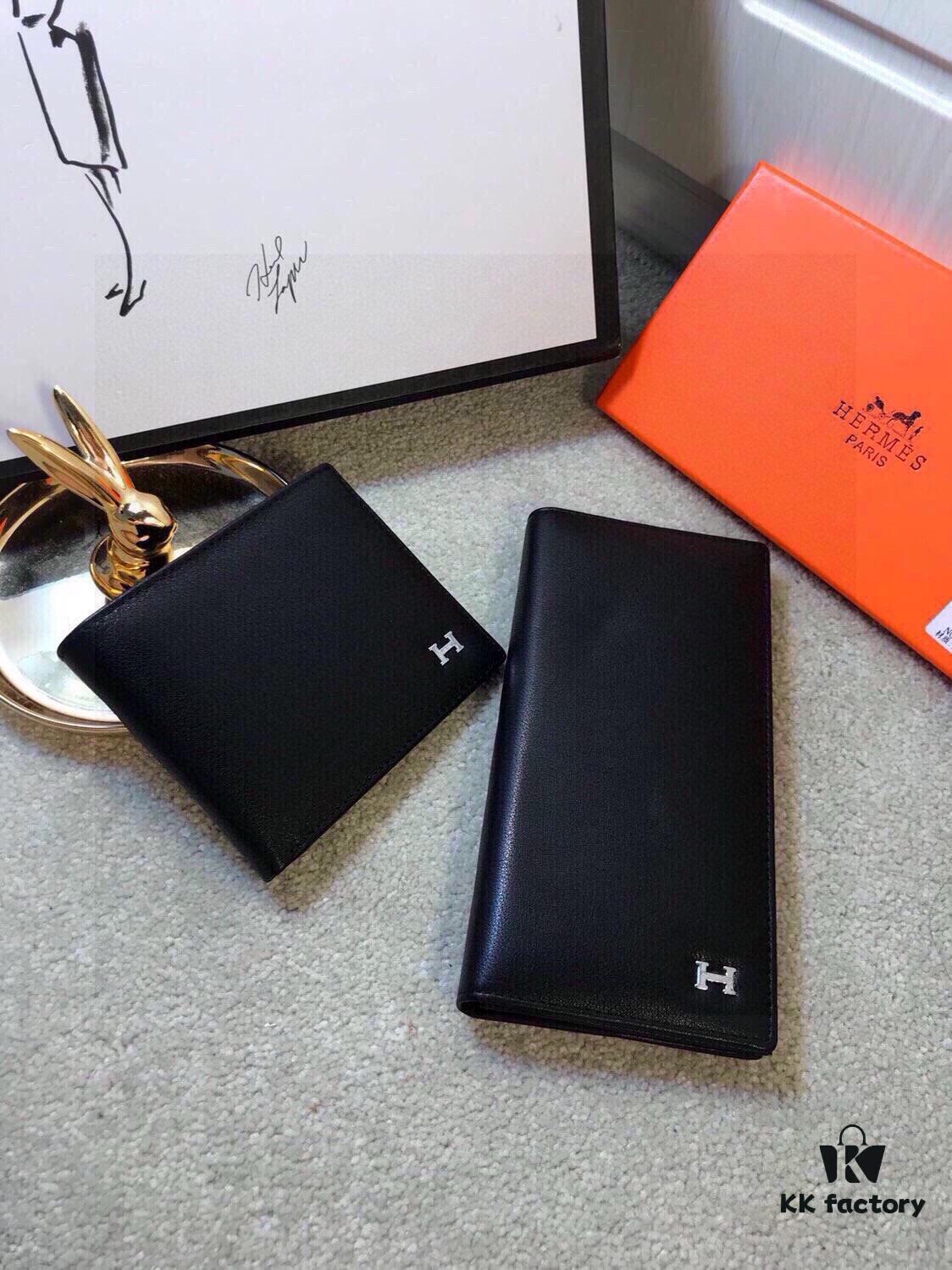 6668 Hermès Men's Wallet and Suit Clip, Counter Bestseller, Top-Quality Cowhide Inside and Out, Original Quality, Excellent Craftsmanship, Long and Short Styles