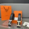 Hermès Men's Classic Leather Belt in Cowhide with High-Quality Alloy Buckle, Two Color Options Available
