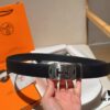 Hermès Men's Leather Belt in Cowhide, 3.5 cm Width