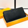 Hermès New Arrival Men's Small Clutch Wallet, Black, 20x10, Top-Grade Calfskin Leather