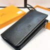 Hermès Black Leather Clutch - 21x10, Model 90095