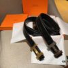 Hermes Men's Leather Belt, 3.5 cm Width