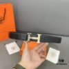 Hermès Men's Classic Leather Belt in Cowhide - Two Colors Available with High-Quality Alloy Buckle
