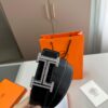 Hermes Men's Leather Belt D-29 with Full Packaging and Tote Bag