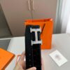 Hermes Men's Leather Belt D-29 with Full Packaging and Tote Bag