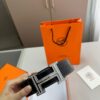 Hermes Men's Leather Belt D-29 with Full Packaging and Tote Bag