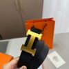 Hermes Men's Leather Belt D-29 Full Packaging with Shopping Bag