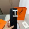 Hermes Men's Leather Belt D-29 Full Packaging with Shopping Bag