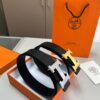 Hermes Men's Leather Belt D-29 Full Packaging with Shopping Bag