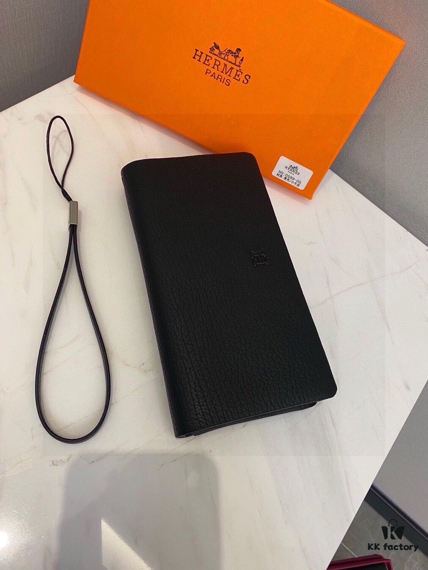 Hermes Counter Hot-Selling Men's Wallet Handbag - Top-Grade Cowhide Inside and Out, Original Quality, Perfect Cabinet, Superb