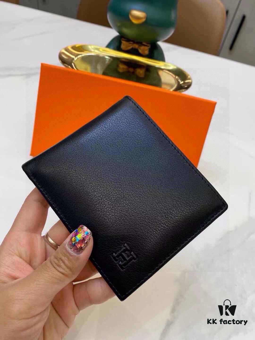 Hermes 6656 Men's Wallet and Suit Clip, Counter Bestseller, Premium Cowhide Inside and Out, Original Quality, Excellent Craftsmanship, Long and Short Styles