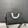 Hermès Men's Leather Briefcase Laptop Bag Crossbody Handbag with Exquisite Inlay Craftsmanship, Classic and Versatile Design