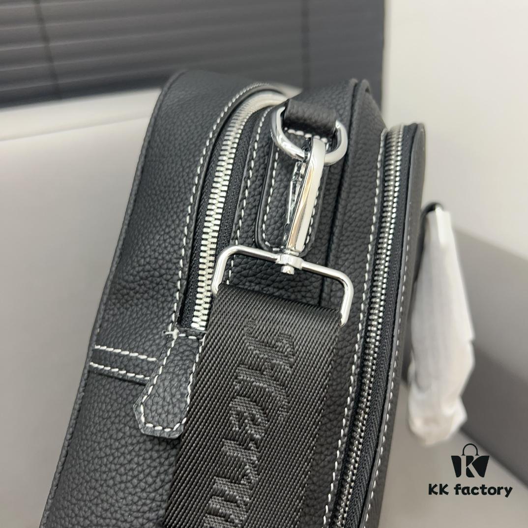 Hermès Men's Leather Briefcase Laptop Bag Crossbody Handbag with Exquisite Inlay Craftsmanship, Classic and Versatile Design